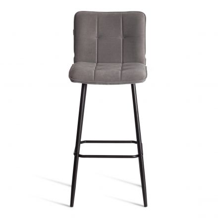 Барный стул Bari/Бари велюр, серый, 29, 45х56х110 см Барный стул Bari/Бари велюр, серый, 29, 45х56х110 см