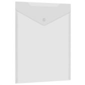 Папка-конверт с кнопкой А4, BRAUBERG "UNIVERSAL", до 100 листов, вертикальная, прозрачная, 0,15 мм, 273075