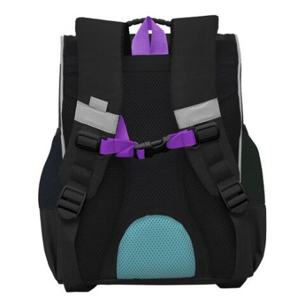 Ранец GRIZZLY анатомическая спинка, с мешком для обуви, для девочек, "BOWS", 33х25х13 см, RAm-584-8/1