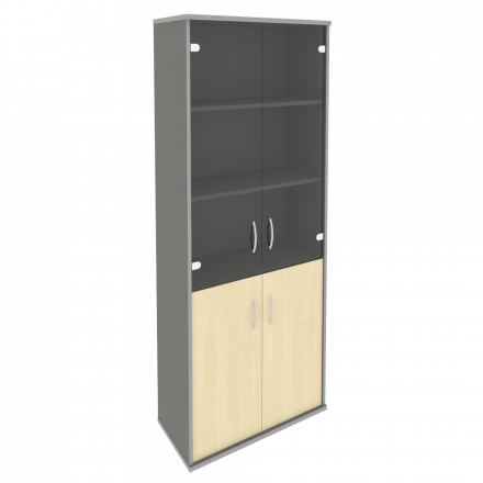 Riva Шкаф высокий широкий А.СТ-1.2 Клён металлик 770*365*1980