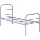 Кровать УМ_металлическая разборная одноярусная В2.02 серая Кровать УМ_металлическая разборная одноярусная В2.02 серая