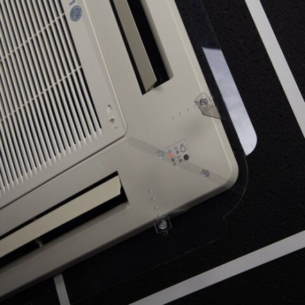 Экран для кондиционера потолочного размером от 850х850 до 950х950 мм, ПЭТ, прозрачный, 1,5 мм, 10000060