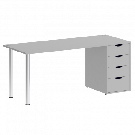 Home Office Стол письменный VR.SP-3-178.4 Серый/Хром опоры 1780*720*750
