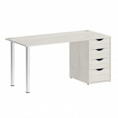 Home Office Стол письменный VR.SP-3-158.4 Дуб наварра/Хром опоры 1580*720*750