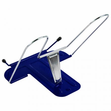 Подставка для книг и учебников BRAUBERG LINE+, металлическая, синяя, европодвес, 238071