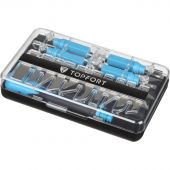 Нож макетный TOPFORT Набор 22поз:нож 4шт,смен.насад.4шт,14лез.раз.тип,бокс
