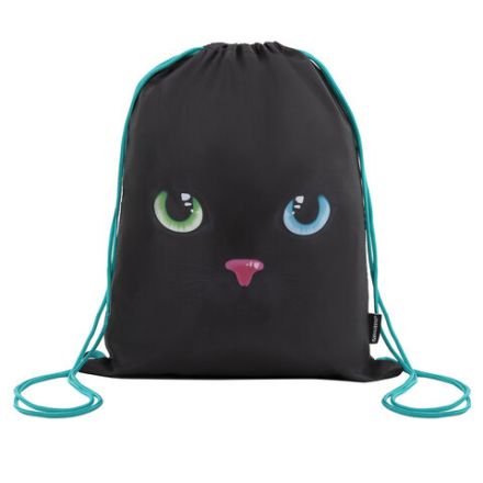 Папка на молнии с ручками А4, мешок для обуви 42х33 см, пенал 20х10 см, "Black cat" НАБОР BRAUBERG, 271434