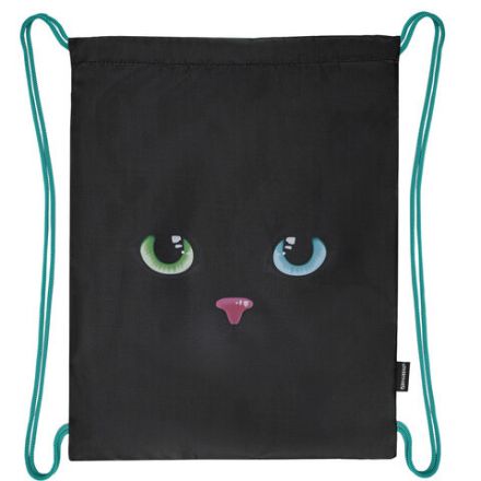 Папка на молнии с ручками А4, мешок для обуви 42х33 см, пенал 20х10 см, "Black cat" НАБОР BRAUBERG, 271434