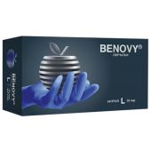 Перчатки нитриловые смотровые 50 пар (100 штук), размер 8-9, L (большой), сиреневые, BENOVY MultiColor Перчатки нитриловые смотровые 50 пар (100 штук), размер 8-9, L (большой), сиреневые, BENOVY MultiColor