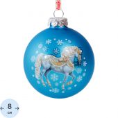 Шар Украшение НГ подвесное из стекла / 8х8х8см арт.95615