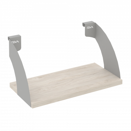 Навесные полки. Кронштейны+ЛДСП полка 400мм MAN-41-4 Денвер светлый/Серый металл 400*220*200