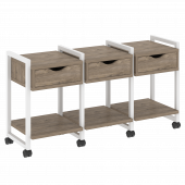 Loft Тумба на колесных опорах наборная. Вариант №4 VR.L-TN-4.K Тиквуд тёмный/Белый металл 1440*460*767 Loft Тумба на колесных опорах наборная. Вариант №4 VR.L-TN-4.K Тиквуд тёмный/Белый металл 1440*460*767