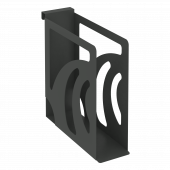 Навесной лоток для папок узкий MAN-11 Антрацит металл 80*263*250