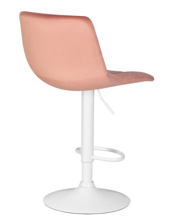 Набор 2 шт Стул барный DOBRIN TAILOR WHITE, пудрово-розовый велюр (MJ9-32)