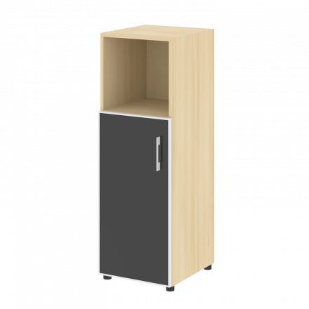 Yalta Шкаф узкий LT.SU-2.2 R (L) black Акация/Стекло black 400*450*1195