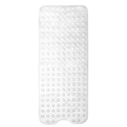 Коврик для ванны противоскользящий 100х40 см, "Полусферы", прозрачный, ПВХ, присоски, PRIMILA (ПРИМИЛА), 700376