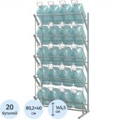 Стеллаж для бутилированной воды KD_Стилс-3 на 20 тар (5л) серый Стеллаж для бутилированной воды KD_Стилс-3 на 20 тар (5л) серый