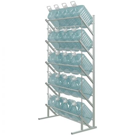 Стеллаж для бутилированной воды KD_Стилс-3 на 20 тар (5л) серый Стеллаж для бутилированной воды KD_Стилс-3 на 20 тар (5л) серый