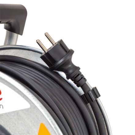 Удлинитель КОМУС КГ 3х1,5кв.мм. 50м 16А 4 гнезда с/з.,с/загл.,термоавт,IP44