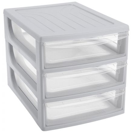 Бокс с выдвижными лотками А4 260х368х265мм 3выдв.отд, светло-сер. 433223930 Бокс с выдвижными лотками А4 260х368х265мм 3выдв.отд, светло-сер. 433223930
