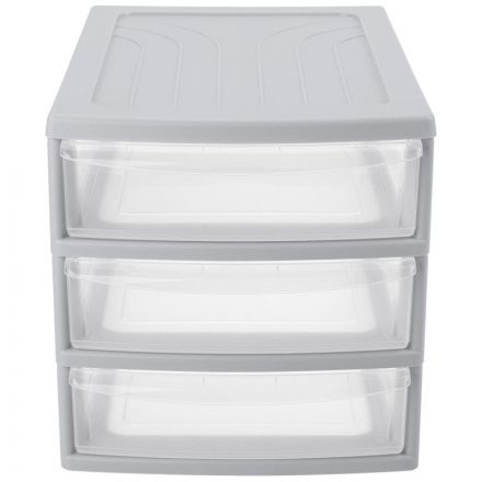 Бокс с выдвижными лотками А4 260х368х265мм 3выдв.отд, светло-сер. 433223930 Бокс с выдвижными лотками А4 260х368х265мм 3выдв.отд, светло-сер. 433223930