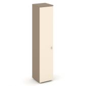 Estetica Шкаф высокий узкий лев. (1 высок. фасад ЛДСП) ES.SU-1.9 (L) Латте/Сатин 400*420*1977
