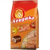 Конфеты шоколадные Левушка с мягкой карамелью Славянка 199г