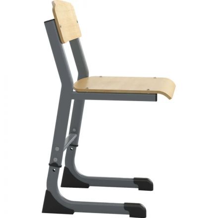 Стул ученический MET_Комус Мебель Школа 2.0, 3-5 р.г. серый