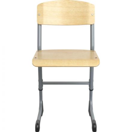 Стул ученический MET_Комус Мебель Школа 2.0, 3-5 р.г. серый