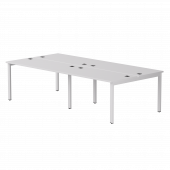 Бенч-система на 4 места Everprof EVO на металлокаркасе 2760х670(1370)x755 Белый/Белый