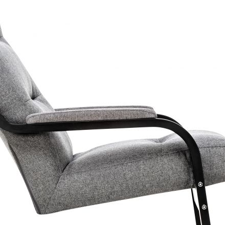 Кресло Leset Оскар, Венге, Malmo 90, Ткань Рогожка