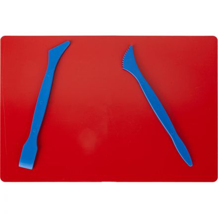 Доска для лепки №1 School красная А5 с 2-я стеками, цвет. (979113)