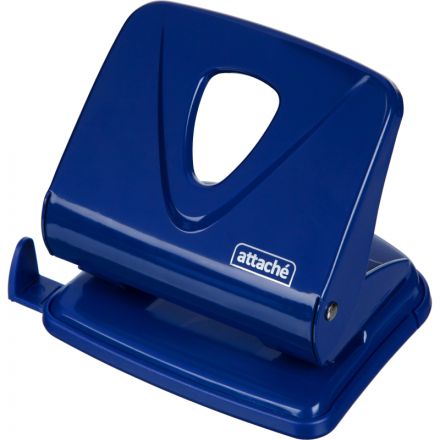 Дырокол Attache Symbol до 30 листов, линейка, металл, синий