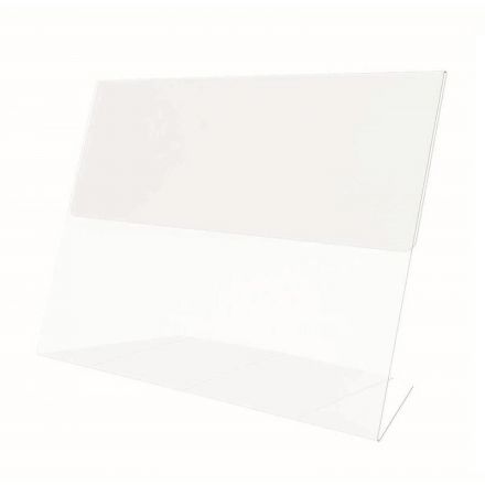 Ценникодержатель настольный д/инф. L-образный 40x60мм, горизонт.,20шт/уп.