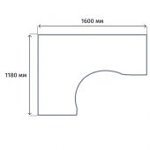 Стол эргономичный ST_Формула ФР 109 ОЕ правый ольха европейская Стол эргономичный ST_Формула ФР 109 ОЕ правый ольха европейская