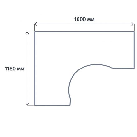 Стол эргономичный ST_Формула ФР 109 ОЕ правый ольха европейская