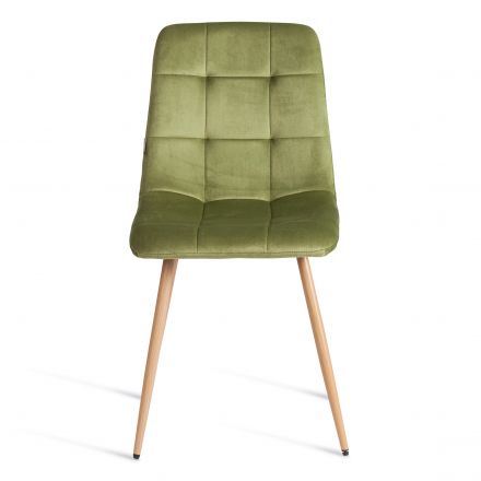 Стул CHILLY (mod. JSC-220) Велюр/металл , 44,5х52,5х88 см, Green (зеленый) HLR54 / натуральный