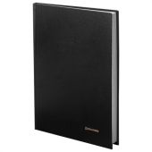 Книга учета 96 л., клетка, твердая, бумвинил, блок офсет, А4 200х290 мм, BRAUBERG, черная, 130223