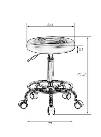 Табурет мастера DOBRIN BILLY BLACK, чёрный