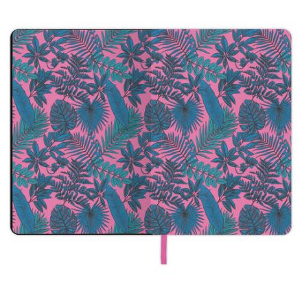 Блокнот А5 (143x210 мм), BRAUBERG VISTA "Tropicano", под кожу, гибкий, срез фольга, 80 л., 112079