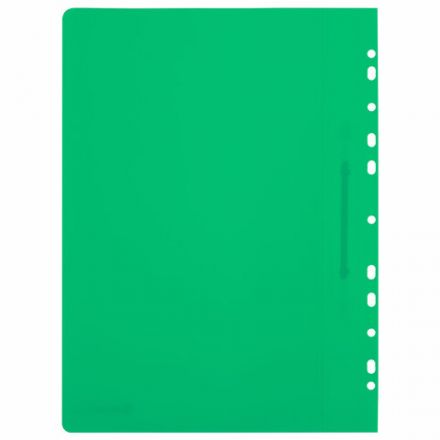 Скоросшиватель пластиковый с перфорацией BRAUBERG EXTRA, А4, 140/180 мкм, зеленый, 272896