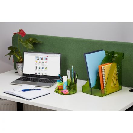 Лоток для бумаг горизонтальный Attache Яркий Офис тонированный светло-зеленый Лоток для бумаг горизонтальный Attache Яркий Офис тонированный светло-зеленый