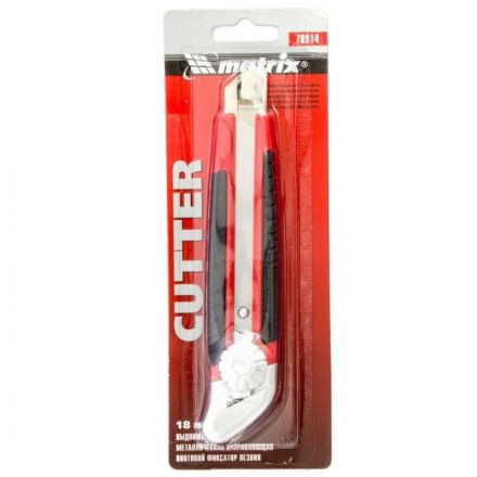 Нож Matrix 18мм метал.направл.,винтовой фиксатор лезвия (78914)