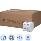 Бумага туалетная д/дисп Luscan Professional 2сл белвтор см 250л 30пач/уп Бумага туалетная д/дисп Luscan Professional 2сл белвтор см 250л 30пач/уп