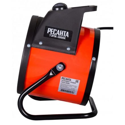 Пушка тепловая электрическая ТЭПК-3000K (керам. нагр. эл.круглая) Ресанта