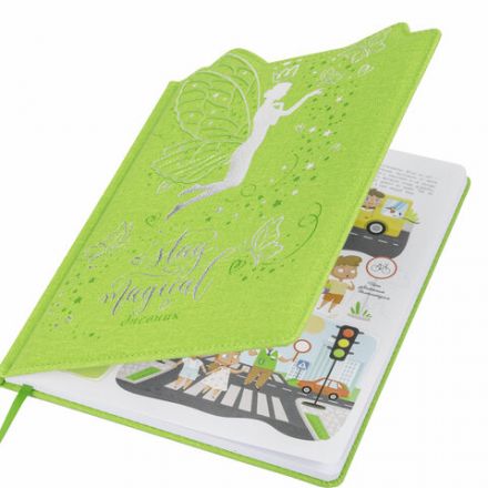 Дневник 1-4 класс 48 л., кожзам (твердая с поролоном), фигурный край, ЮНЛАНДИЯ, "Фея", 106932