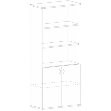 Шкаф MS_Агат полузакрытый высокий АЯ-23.0 ясень шимо Шкаф MS_Агат полузакрытый высокий АЯ-23.0 ясень шимо