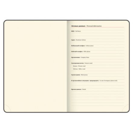 Ежедневник датированный 2026 БОЛЬШОЙ ФОРМАТ 210х297 мм, А4, BRAUBERG "Imperial", под кожу, синий, 117247