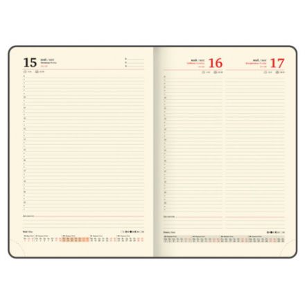 Ежедневник датированный 2026 БОЛЬШОЙ ФОРМАТ 210х297 мм, А4, BRAUBERG "Imperial", под кожу, синий, 117247