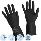 Перчатки защитные латекс,черный Manipula КЩС-1 (L-U-03/CG-942) р.10